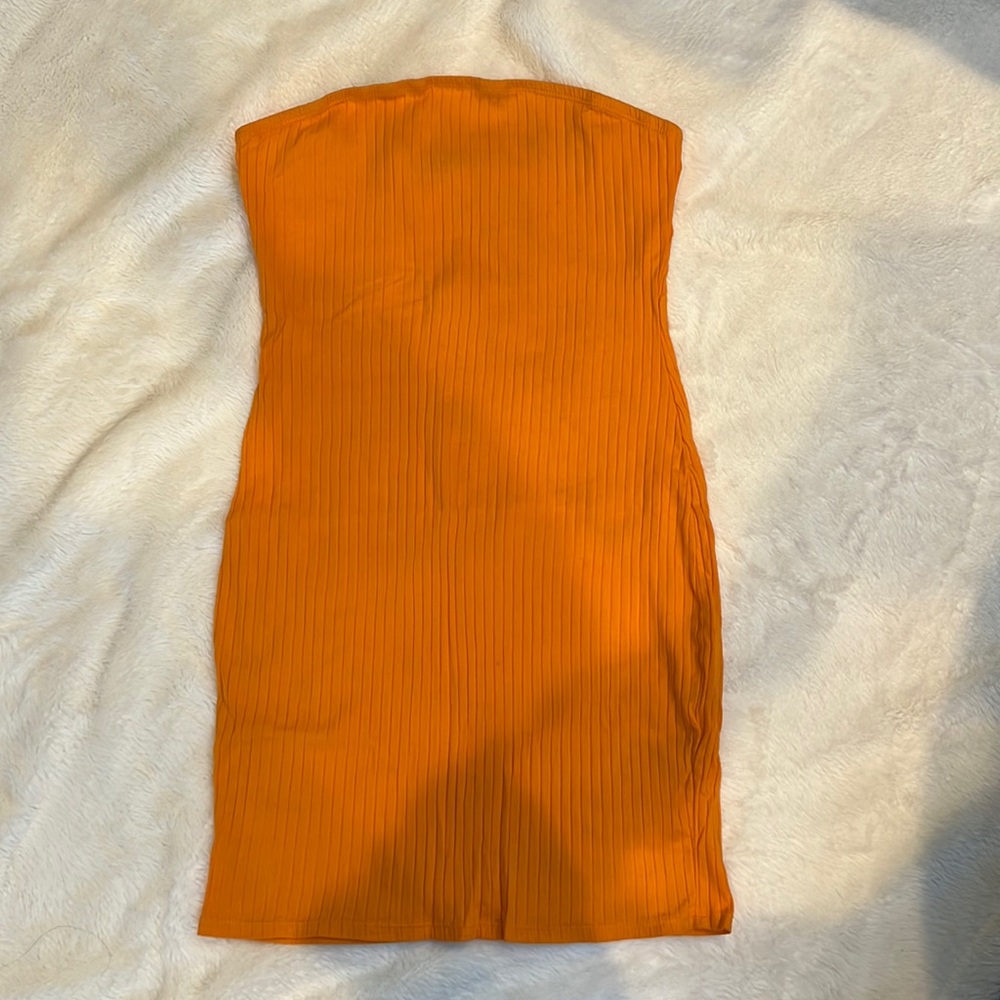 Orange mini dress